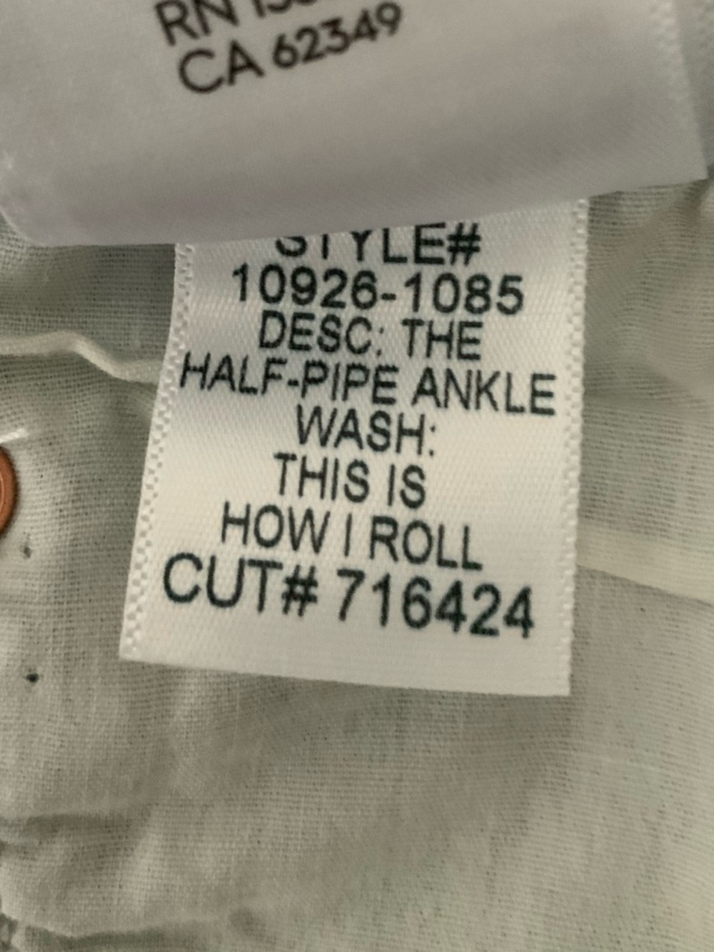 MOTHER SUPERIOR Jeans Half-Pipe Ankle This Is How I Roll Blue Size 29 - Picture 11 of 14